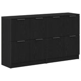 Sideboard 2 pcs Black Oak 60 x 30 x 70 cm Engineered Wood 3333073