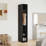 Wardrobe with Shelf Black Oak 50 x 30 x 200 cm Engineered Wood 3403215