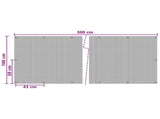 Balcony Screen with Eyelets Black 42032648