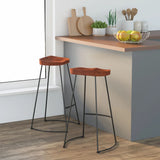 Gavin Bar Stools 2 pcs 50x40x78 cm Solid Wood Mango 344916