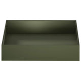 Garden Planter Olive Green 100 x 100 x 20 cm Cold-rolled Steel 8005028