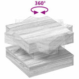 Coffee Table 360-Degree Rotatable Grey Sonoma 50x50x34.5 cm 858475
