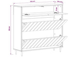 Shoe Cabinet ZWOLLE 78 x 24 x 103 cm Engineered Wood White 896435