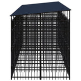 Outdoor Dog Kennel with Roof Steel 12.9 m 3097952