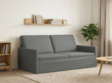 2 Seater Sofa Dark Grey 130 x 81 x 82 cm Fabric 42041041