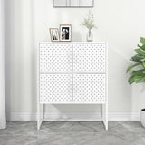 Highboard White 80x35x100 cm Steel 335881