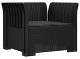1-Seater Armchair with Cushion Rattan Look PP Anthracite 8011853