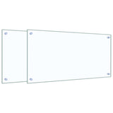 Kitchen Backsplashes 2 pcs Transparent 80x40 cm Tempered Glass 3315792