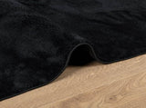 Rug OVIEDO Short Pile Black 120x120 cm 375555