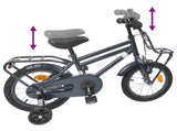 Kids Bike 16 Inches for 4-6 Years Old Dark Grey 42009291