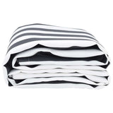 Awning Replacement Fabric Anthracite and White 1000 x 160 cm 42000820