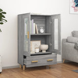Highboard Grey Sonoma 70x31x115 cm Engineered Wood 817478