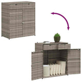 Garden Storage Cabinet Grey 105x55x113 cm Poly Rattan 365565