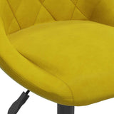 Bar Stool Mustard Yellow Velvet 335323