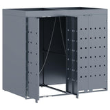 Wheelie Bin Storage for 2 Bins Light Grey 136 x 77.5 x 121.5 cm 3394748