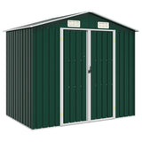Garden Shed Green 205x129x183 cm Galvanised Steel 46297