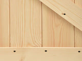 Sliding Door Natural and White 70 x 210 cm Solid Pine Wood 3444963