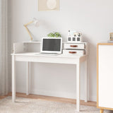 Desk White 110x50x93 cm Solid Wood Pine 823530