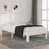 Bed Frame without Mattress White Solid Wood Pine 90x200cm 810351