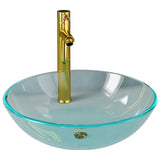 Bathroom Sink with Tap and Push Drain Clear Tempered Glass 3098441