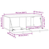 Wall-Mounted TV Cabinet Black 78.5 x 41 x 30 cm Engineered Wood 898176