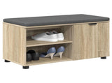 Hall Bench with Cushion with Shelf Sonoma Oak 80 x 38 x 46 cm 891506