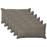 Cushion with Pillow HOUTEN 6 pcs Light Grey Velvet 933854