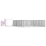 Outdoor Dog Kennel with Roof Silver 10x10x2.5 m Galvanised Steel 3190481