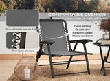 Three-Piece Garden Table and Chair Set - Dark Grey T3398P317837