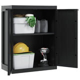 Outdoor Storage Cabinet Black 65x37x85 cm PP 364204