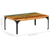 Coffee Table 100x60x35 cm Solid Reclaimed Wood 247322