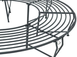 Tree Bench 8-Seater 160 x 44 cm Steel Silver Grey Round 42029505