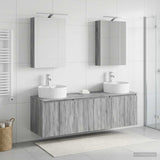Bathroom Cabinet Set 5 pcs Grey Sonoma Engineered Wood 3406436