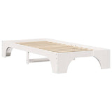Bed Frame White 90 x 190 cm Solid Pine Wood 872969