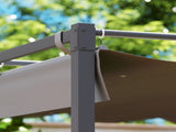 3 x 3m Retractable Roof Metal Pergola - Grey T3398P317633