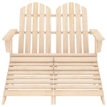 2-Seater Garden Adirondack Chair & Ottoman Fir Wood 315912
