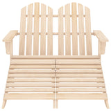 2-Seater Garden Adirondack Chair & Ottoman Fir Wood 315912