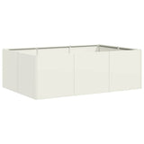 Planter White 120x80x40 cm Steel 860746