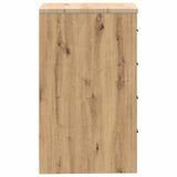 Garage Storage Cabinet Artisan Oak 40x51x85 cm Solid Wood Pine 860597