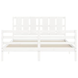 Bed Frame without Mattress White 160x200 cm Solid Wood 3194127