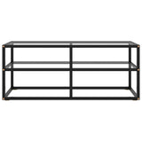 TV Cabinet Black with Tempered Glass 100x40x40 cm 322855