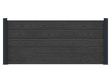 Fence Panel WPC and Aluminium Black 42039072