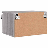 Wall-mounted Bedside Cabinets with LED Lights 2 pcs Grey Sonoma 836837