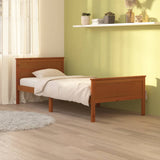 Bed Frame without Mattress Honey Brown Solid Wood Pine 90x200 cm 322188