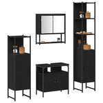 Bathroom Furniture Set 4 pcs Black oak 33 x 33 x 185.5 cm 3334408