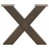 Coffee Table Legs X-Shaped 2 pcs Natural Steel 50x cm Steel 4012959