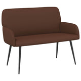 2 Seater Sofa with Metal Legs 2-Seater Brown Faux Leather 42051009