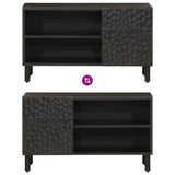 TV Cabinet Black 80x31x46 cm Solid Wood Mango 356834