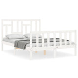 Bed Frame without Mattress White 120x200 cm Solid Wood Pine 3193137