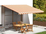 Replacement Fabric for Awning Yellow and Orange 4x3.5 m 312018